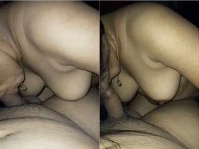 Indian wife gives oral and breast job in video