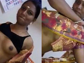 Tamil girl in lingerie gives oral and gets fucked