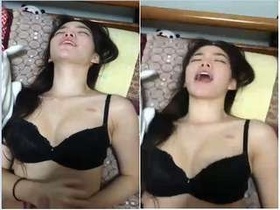Pretty girl gives her lover a hardcore fucking in an exclusive video