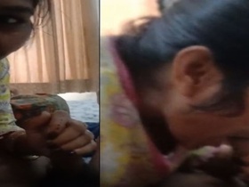 Desi, the Indian maid, performs an impressive oral sex act