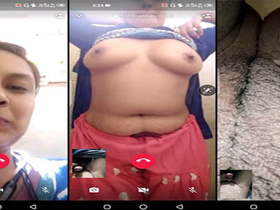 Desi babe visits a video call in country outfit