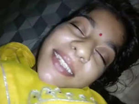 Beautiful married woman gives blowjob in the night