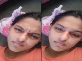 Attractive woman exposing her breasts and genitalia