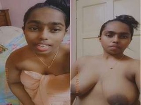 Tamil cutie's perky breasts in HD video