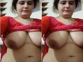 Desi bhabhi flaunts her large breasts