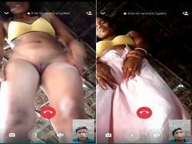 Desi Bhabhi records her naked body and masturbates on video call