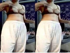 Pakistani girl gets paid to undress and expose her breasts