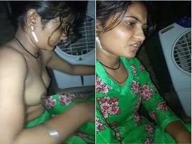 Desi couple enjoys passionate sex with cute rustic girls