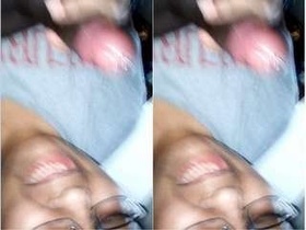 Indian Tamil wife gives a blowjob to her husband