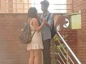 Passionate couple from Delhi college enjoys nature