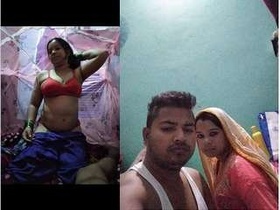 Desi wife flaunts her breasts for her husband