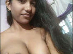 Desi Indian girl pleasures herself with licking and fingering in video call