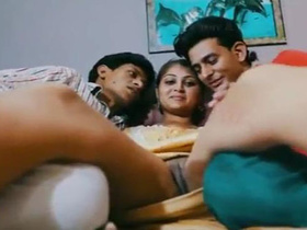 Indian girl in a threesome sex video