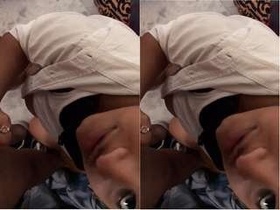 Adorable Indian girl enjoying oral pleasure