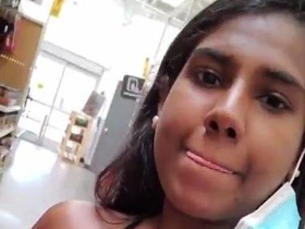 Tamil babe flaunts her assets at the mall
