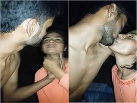 Indian couple shares a romantic kiss in a steamy video