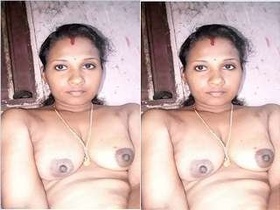 Curvy Indian auntie flaunts her big breasts and masturbates