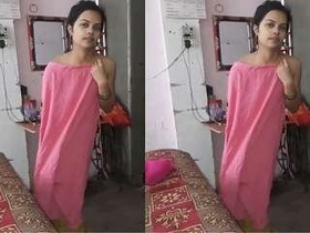 Desi wife in sexy clothes gets naughty