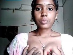 Indian woman flaunts her breasts on social media