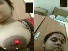 Telugu bhabhi flaunts her large breasts
