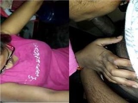 Desi girl with pretty eyes gives blowjob and gets fucked