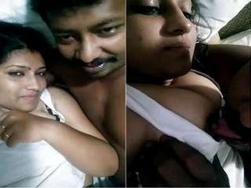 Indian wife gives breastjob to her husband