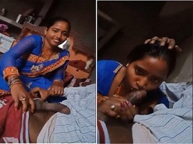 A Desi bhabhi gives an exclusive blowjob