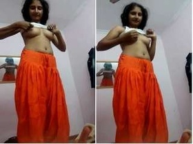 The alluring appearance of a Desi girl in sultry attire after intimacy