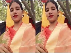 Pretty girl flaunts her body in a video call