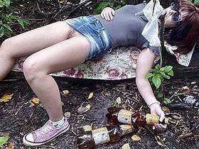 Russian teenager gets wild in the woods