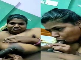 Indian wife Soutrh gives a passionate blowjob to her husband