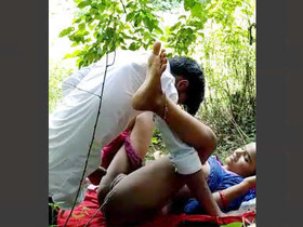 Desi couple gets steamy in the village