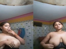 Desi village aunts flaunt their big boobs and smoke cigarettes