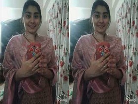 Exclusive video of a bangla girl showing her boobs