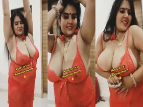 Attractive wife with large breasts displays her mischievous side