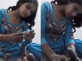 Two Indian lovers indulge in hotel room pleasure