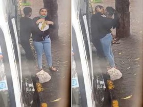 Kissing in the streets: Exclusive Desi couple's passionate encounter