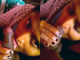 Indian bhabi gives a blowjob