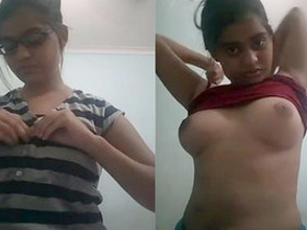 Desi babe captures her naked body on camera