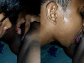 Indian girlfriend enjoys licking her partner's pussy