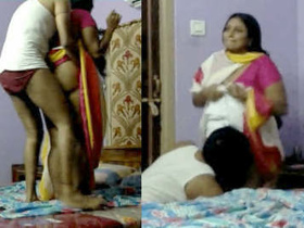 Awesome Tamil aunty with big butts gets fucked