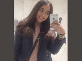 Indian NRI brunette girl in a solo video