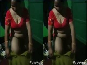 Desi bhabhi's private moments captured on camera in clothes