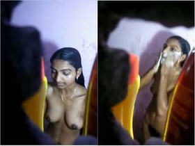 Exclusive video of a super hot Indian girl bathing in the nude
