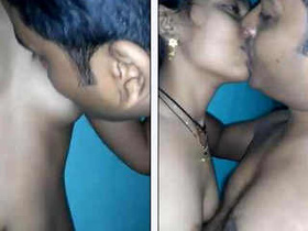 Desi girlfriend gives a boob job and a blowjob in HD