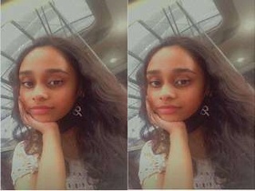 Exclusive video of a sexy girl stripping for her lover on video call