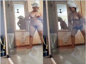 Exclusive Bhabhi in clothes: A homemade video