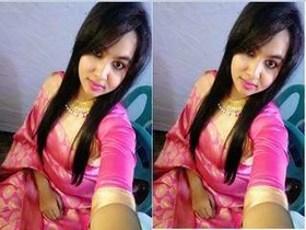 Exclusive video of a cute Indian girl exposing her big tits