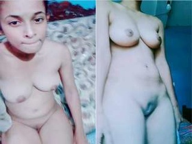 Exclusive video of a cute Lankan girl flaunting her boobs and pussy