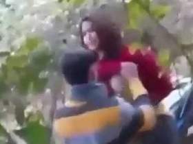 Outdoor sex romance caught on camera